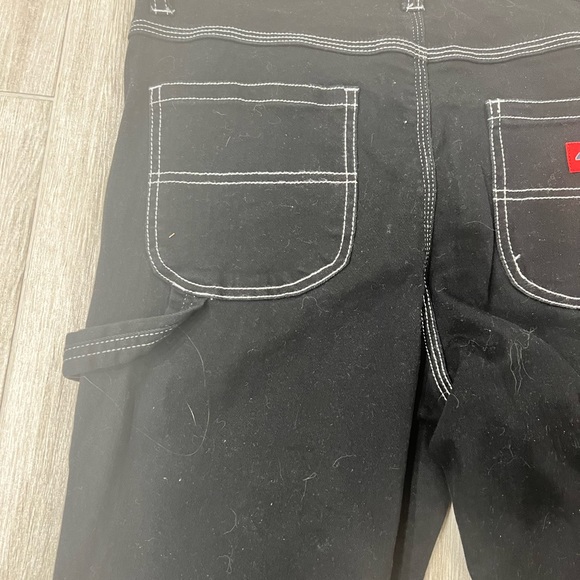 SOLD! ! Dickies Black Cargo Pants with White Top Stitching, Sz 30 - Picture 5 of 8